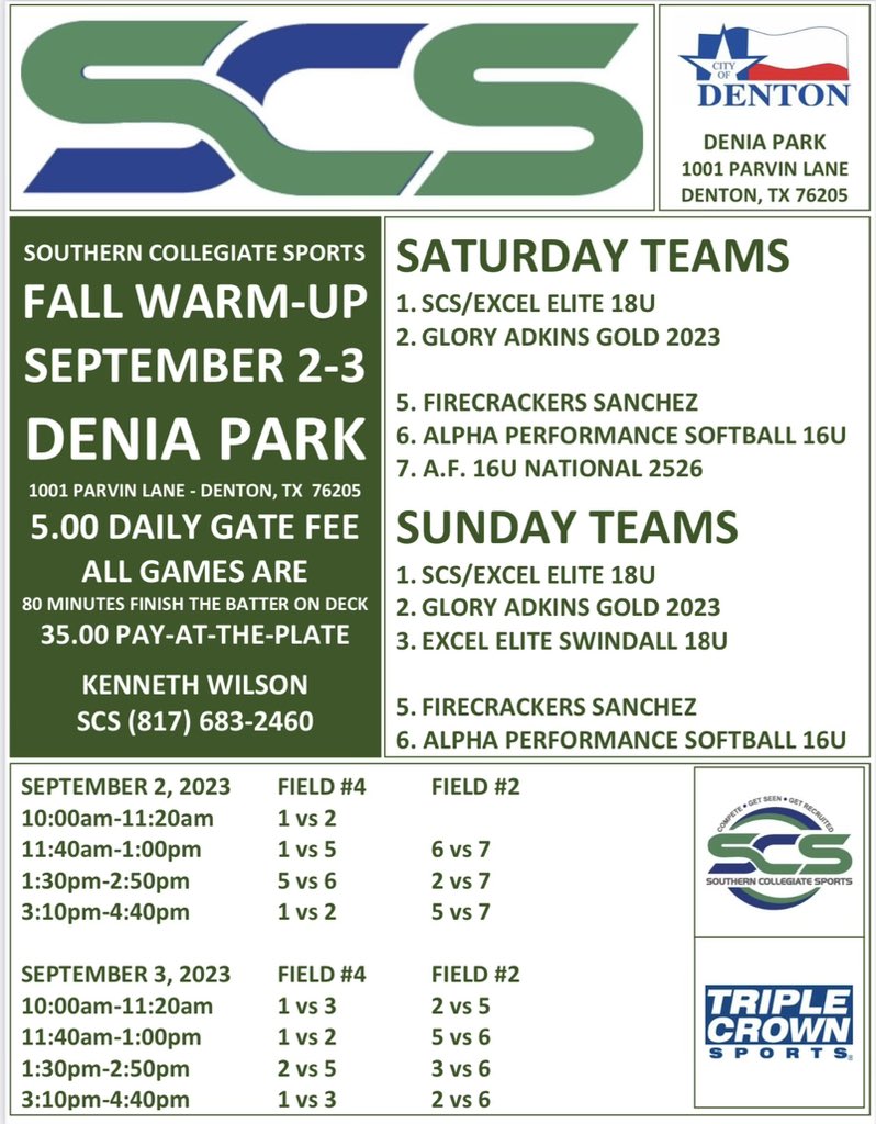 Weekend fall warmup schedule🤩
.
.
.

southerncollegiatesports.com