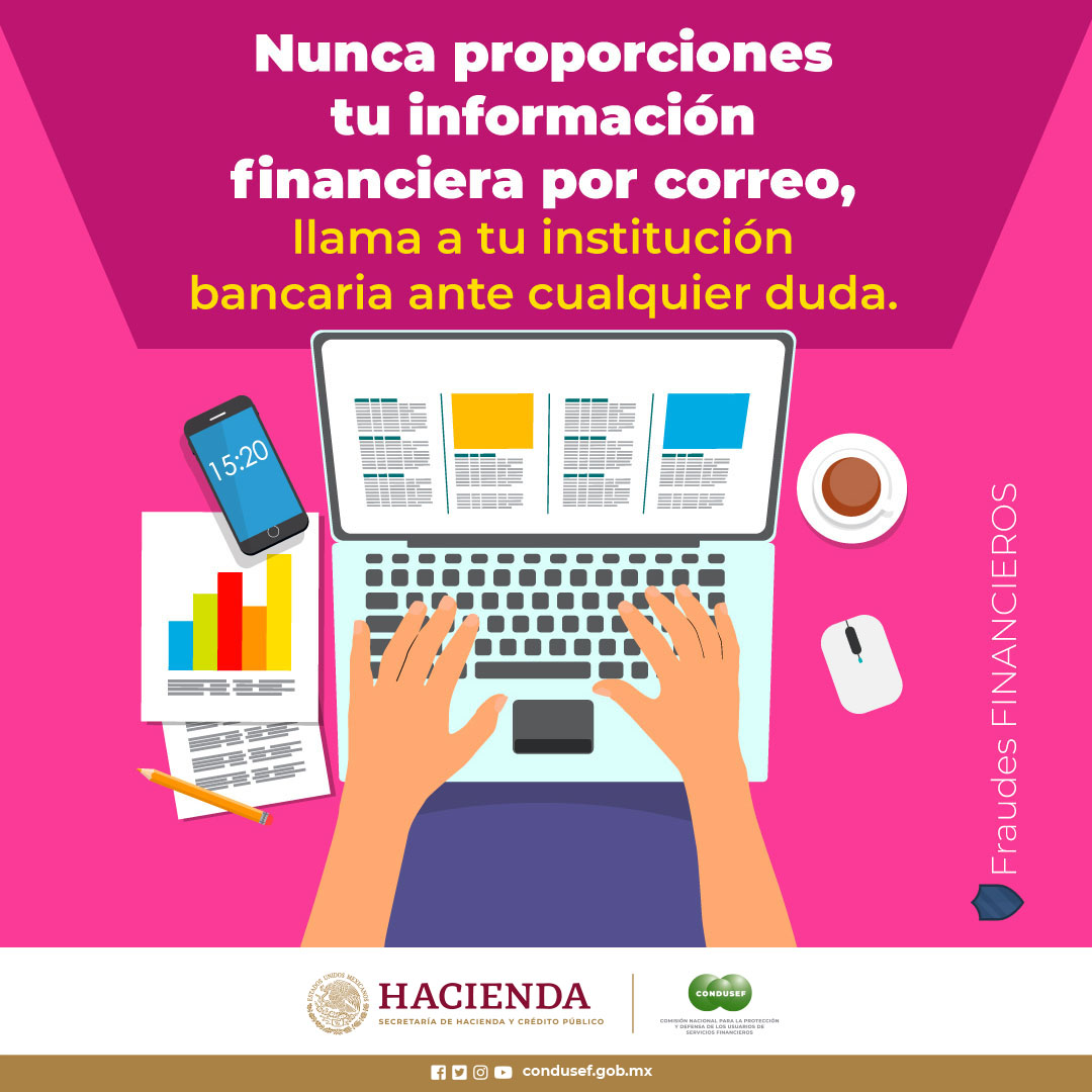 CondusefMX's tweet image. Ojo con los #FraudesFinancieros, no confíes en llamadas que recibes supuestamente de tu banco donde te piden información personal. Cuelga y llámalos al número que aparece al reverso de tu tarjeta.