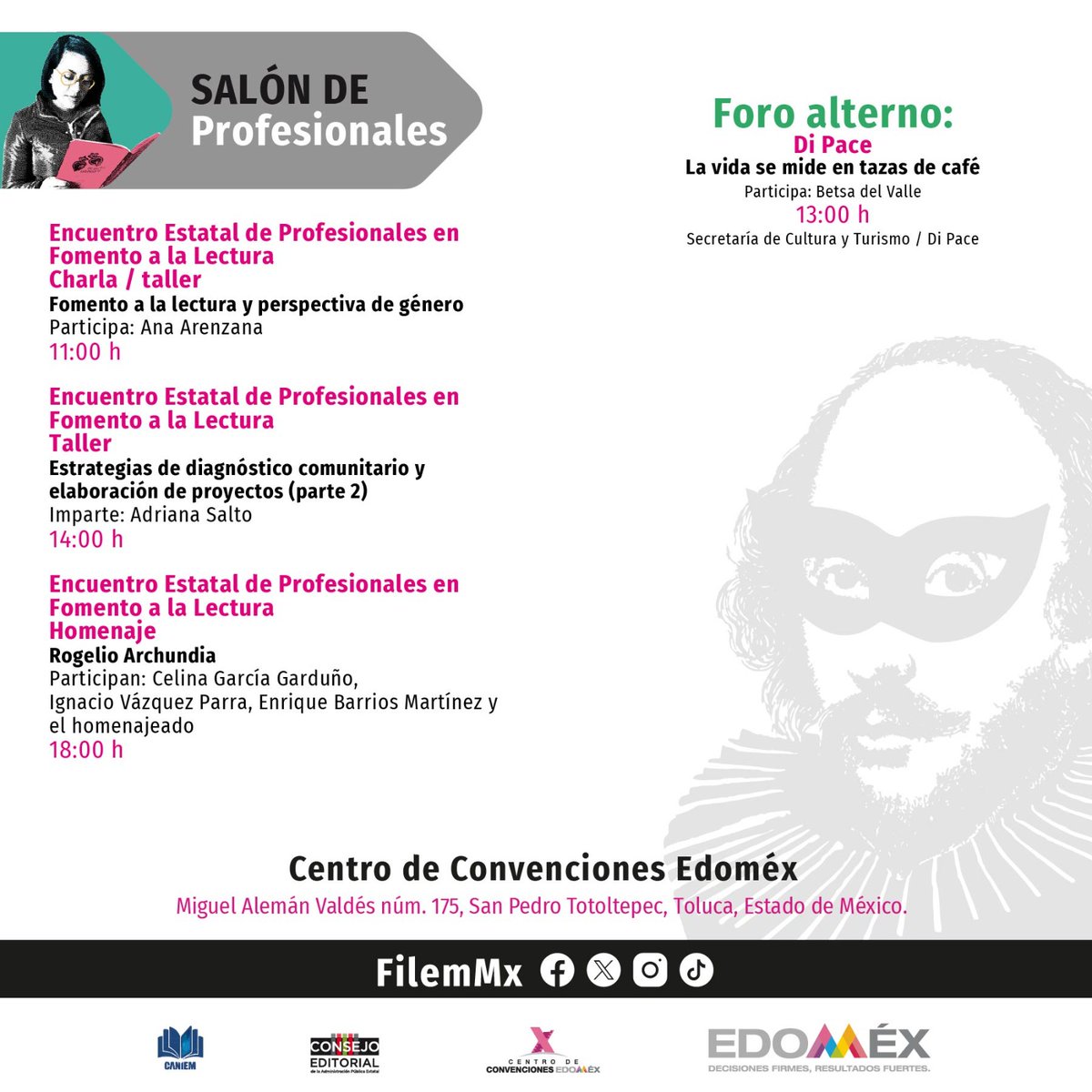 COBAEMex's tweet photo. 📚Estamos llegando al final de #Filem2022, este fin de semana súmate a las actividades, disfruta del concierto de la Orquesta y Coro del @OficialCOMEM, además de conferencias, charlas 👥 y presentaciones de libros. 📚
📍Programa: https://t.co/YljnzwRGEx
@CulturaEdomex @Filem_Mx https://t.co/82cMmGqwjq