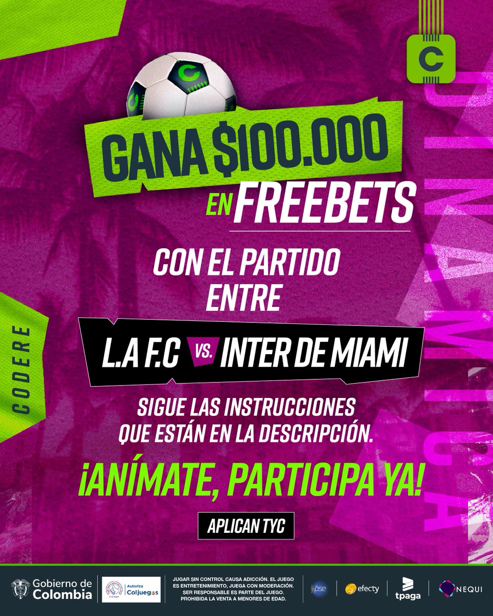 CodereCO's tweet photo. ¡DINÁMICA!🥳
* SIGUE a CodereCo
* Debes tener cuenta Codere ACTIVA.
* ESCRIBE tu resultado y ETIQUETA a 3 amigos (diferentes a los participantes).
* Dale ❤️y RT.
* El que acierte, GANA y si dos aciertan, se divide el premio. Aplican TyC🚨 #SORTEO #Giveaways https://t.co/hQIZKeUwxw