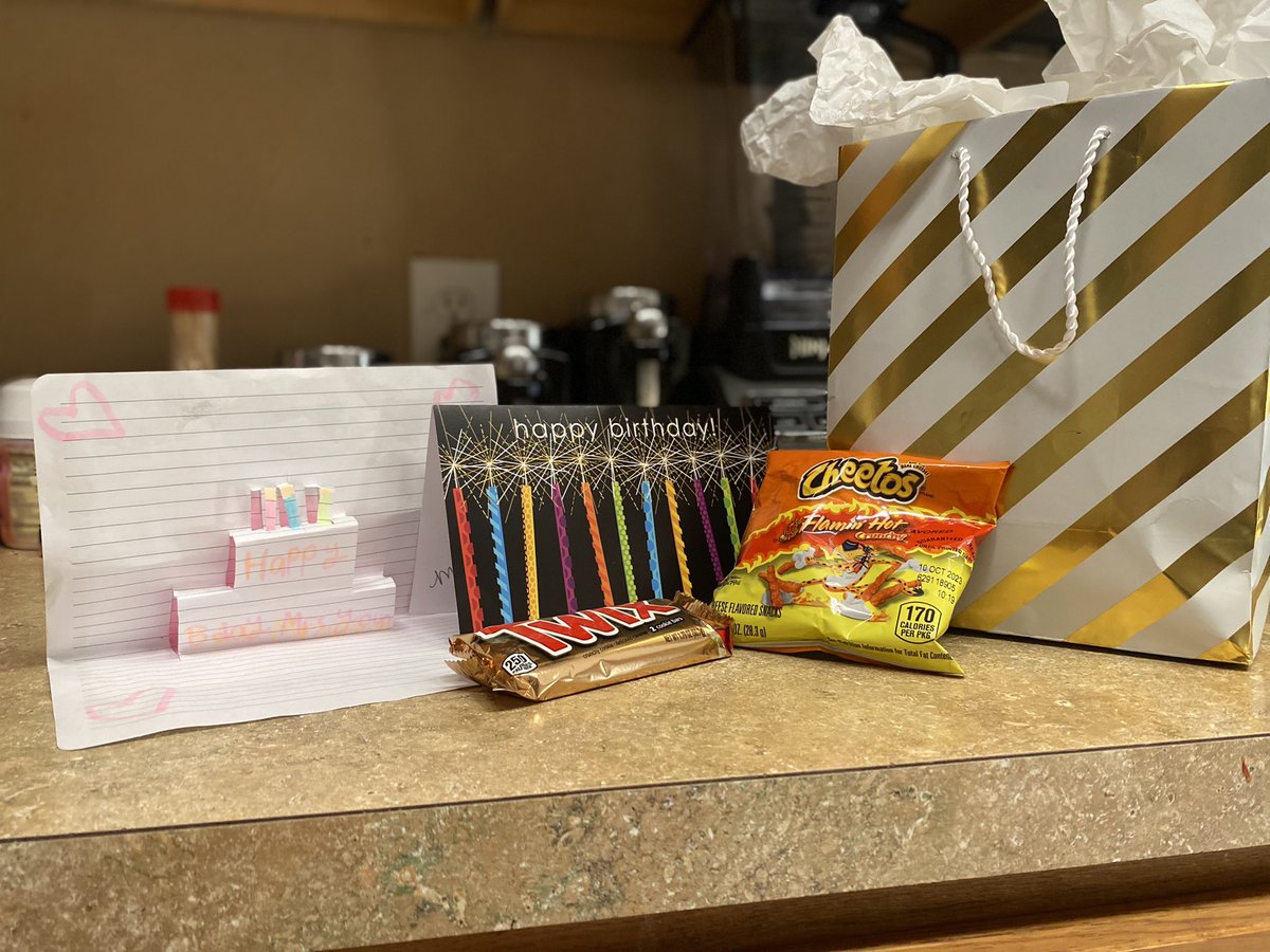 MsYoung2019's tweet photo. Students remembered that my birthday is tomorrow and they gave me gifts today. Really melted my heart! ❤️ #YourFavoriteTeacher #birthdaylove https://t.co/lpPH3bedM1