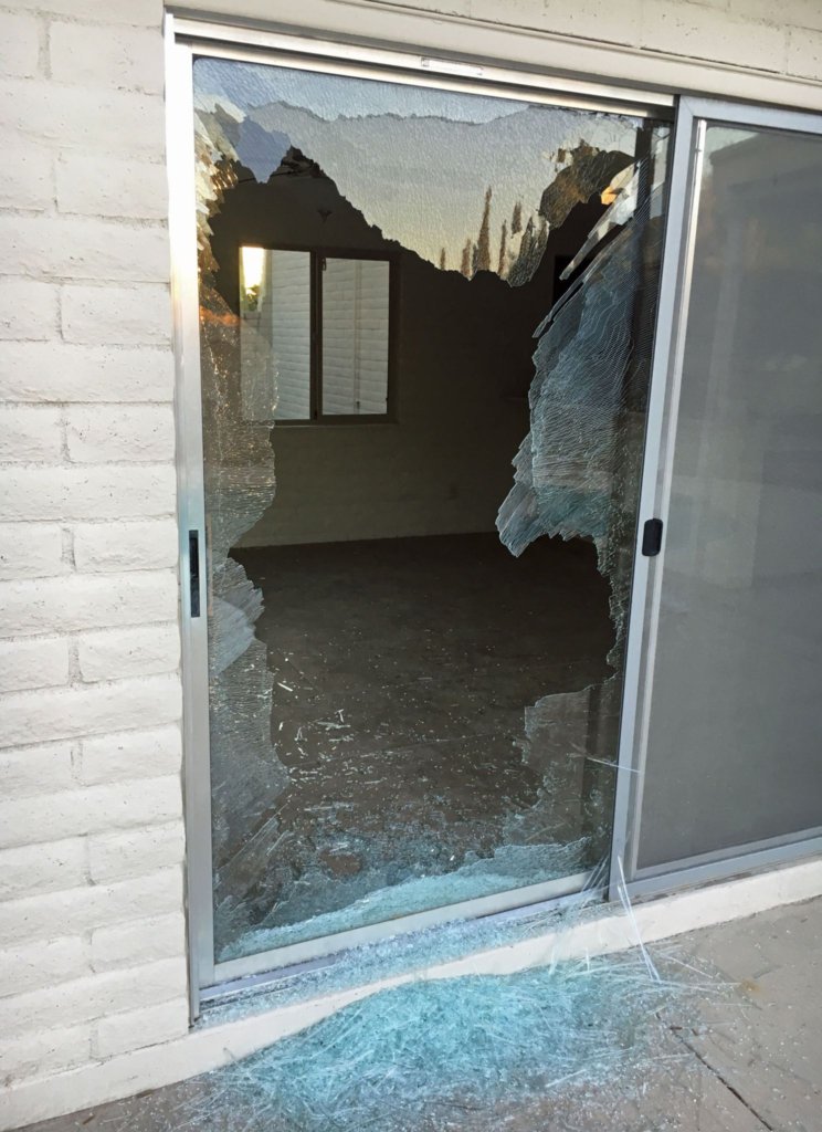 Got sliding glass doors? Burglars love these! Smash the glass and walk