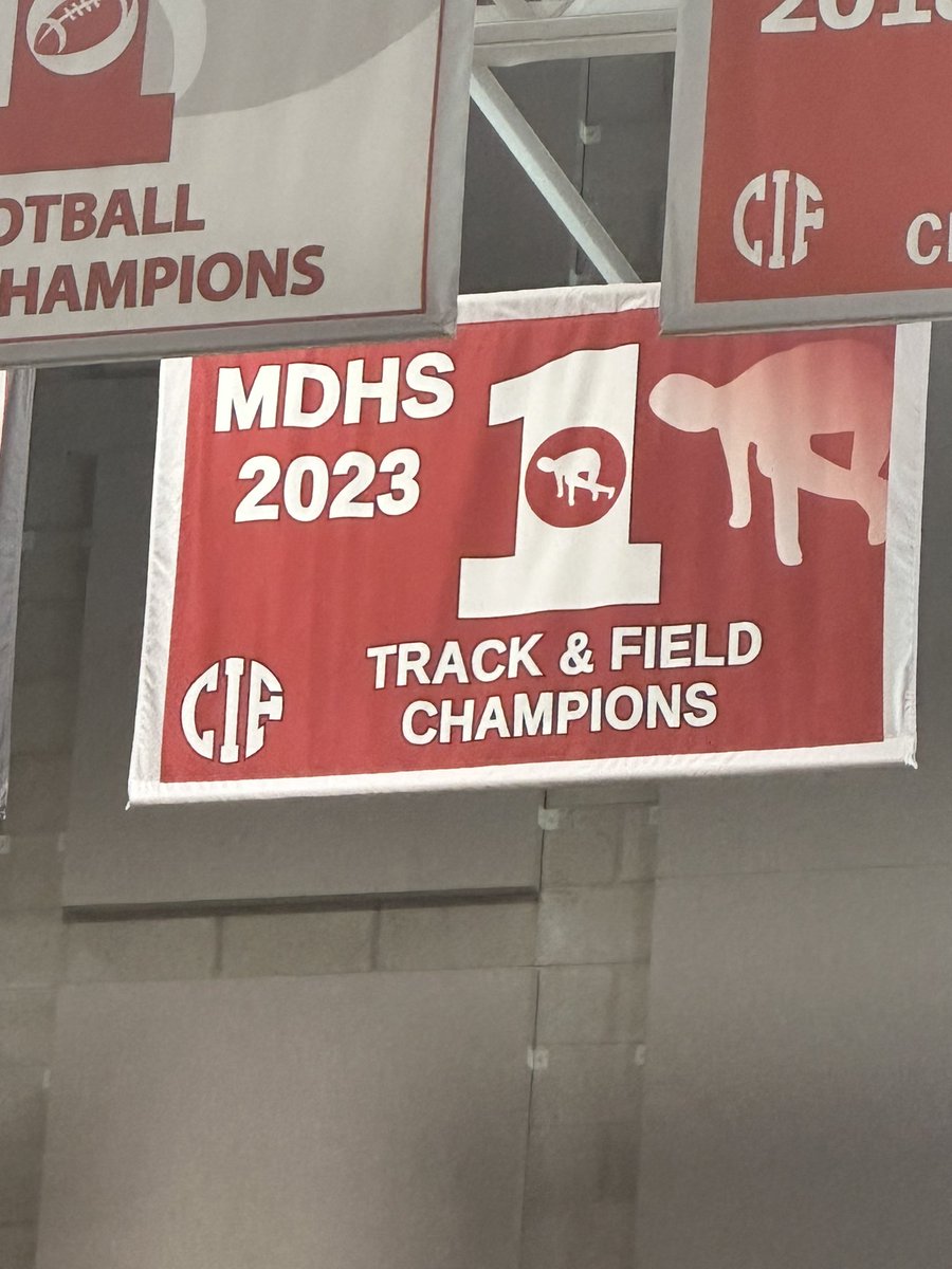 @MDHS_TrackField and <a href="/MD_Athletics/">Mater Dei Athletics</a> only hang CIF, State or National title banners. Today track and field had its 4th. <a href="/ryderlyght/">Logan</a> <a href="/BrandonGorski_/">Brandon Gorski</a> <a href="/NateUA1_/">Nathaniel Frazier</a> <a href="/JeilaniDavis/">5️⃣</a> <a href="/NateUA1_/">Nathaniel Frazier</a> <a href="/jujuparm/">Jewellz “JuJu” Parm</a> <a href="/zabien_brown/">Zabien Brown</a> <a href="/Chuck20fficial/">Chuck McDonald III</a>