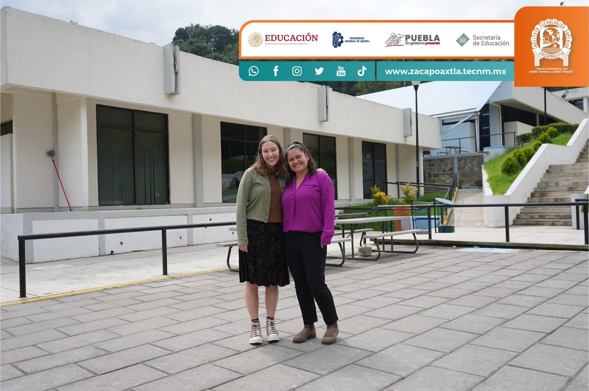 ITSZACAPOAXTLA's tweet image. ¡Ocho años de colaboración con COMEXUS! Bienvenidas a su casa, Tecnológico de Zacapoaxtla, Lily Berver y Aisha Navarrete. ¡Juntas hacia la excelencia con calidez humana y calidad integral! 💯🌍🥳 #COMEXUS #BecariasInternacionales