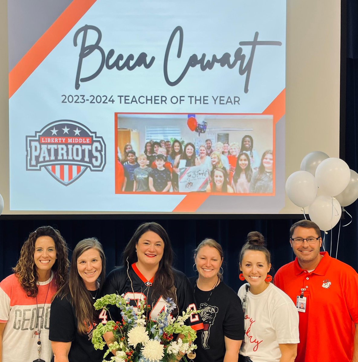 This TOTY defines what it means to be a Patriot in every way. She is passionate, selfless, and instructs with  the highest expectations. Congrats, Becca Cowart. You make us so proud.