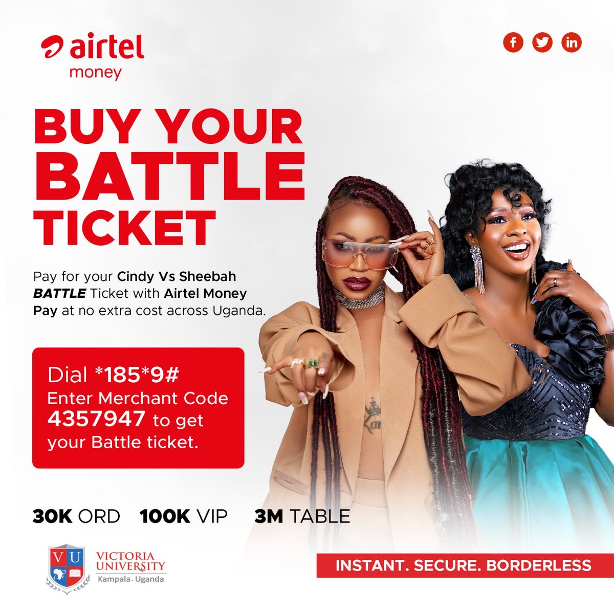 Secure your ticket for the CindyVsSheebah Battle