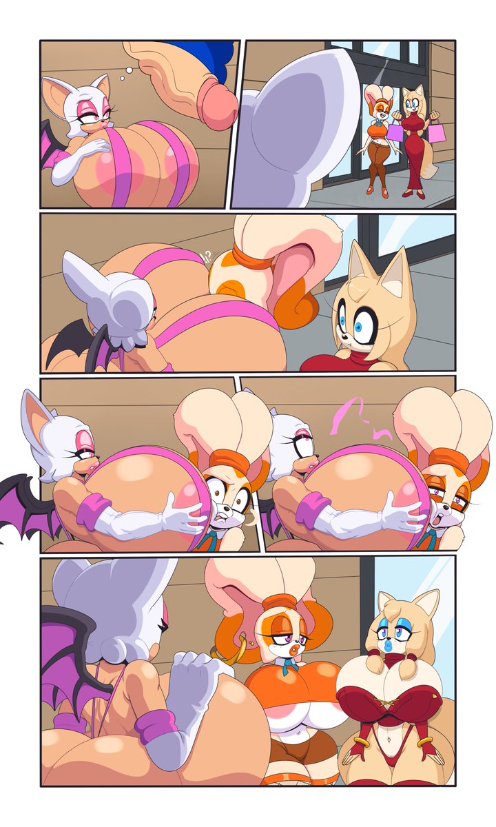 Bimbo Rouge Page 2

After getting back into the city, the lovely Bimbat Rouge shares her new gifts with other ladies and with their newfound needs, go searching for big strong cocks.

#sonic #sonicthehedgehog #rougethebat #creamtherabbit #zooeythefox #sonicboom #bimbo