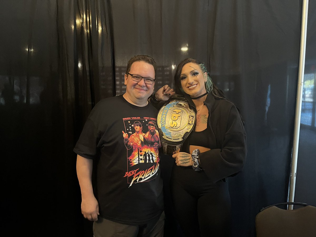 TyWasilk's tweet photo. AEW TBS Champion @callmekrisstat @StarrcastEvents https://t.co/xnsvVPZoI8