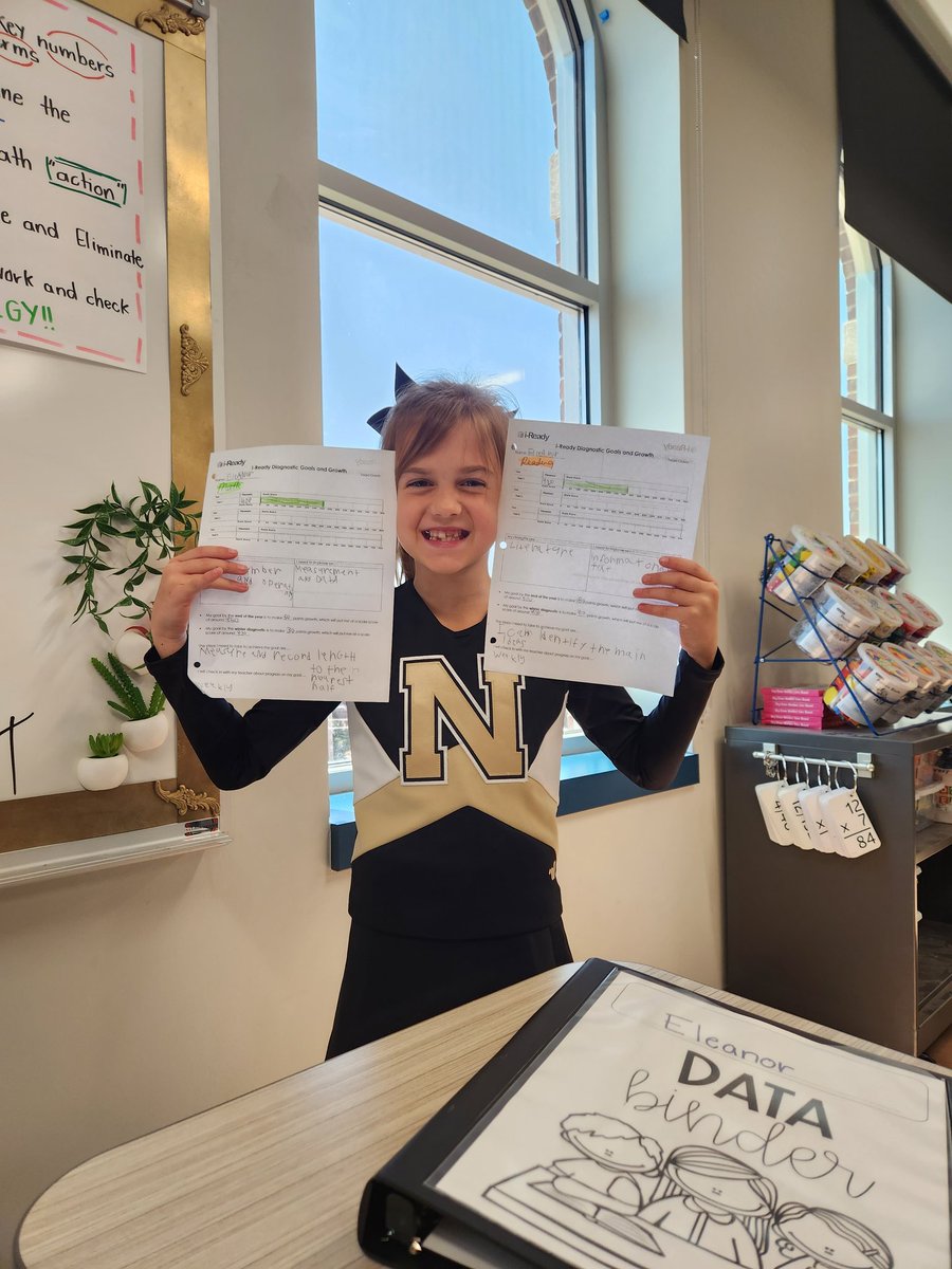 lee_christinay's tweet image. Using our student friendly proficiency scales to help set goals for our i-Ready growth! 🙌🥳🎊 @iReady #datachats #HappyFriday #elemchat #thirdgrade #goals #databinder