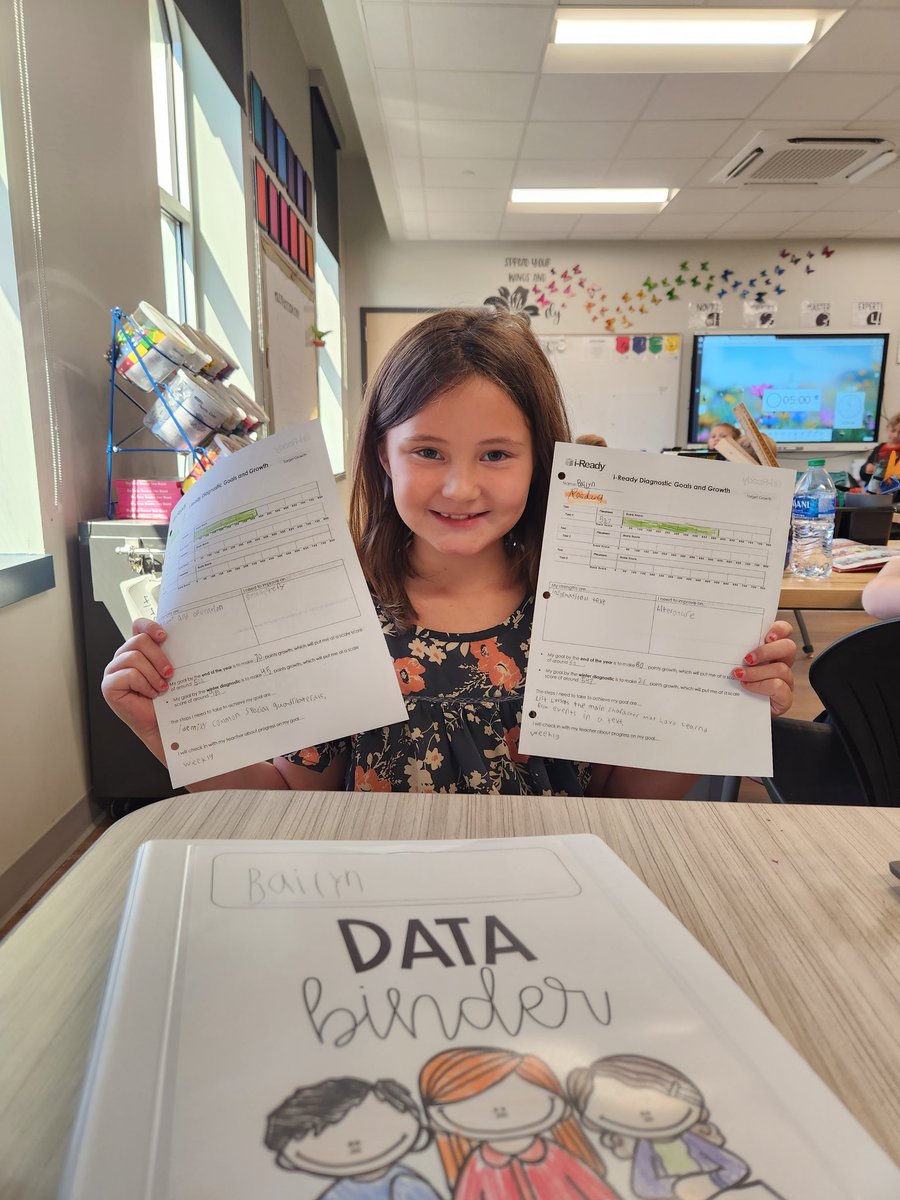 lee_christinay's tweet image. Using our student friendly proficiency scales to help set goals for our i-Ready growth! 🙌🥳🎊 @iReady #datachats #HappyFriday #elemchat #thirdgrade #goals #databinder