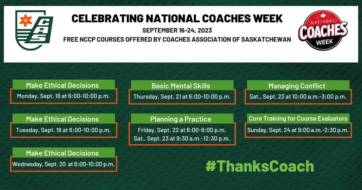 Coaches Association of Saskatchewan tweet media