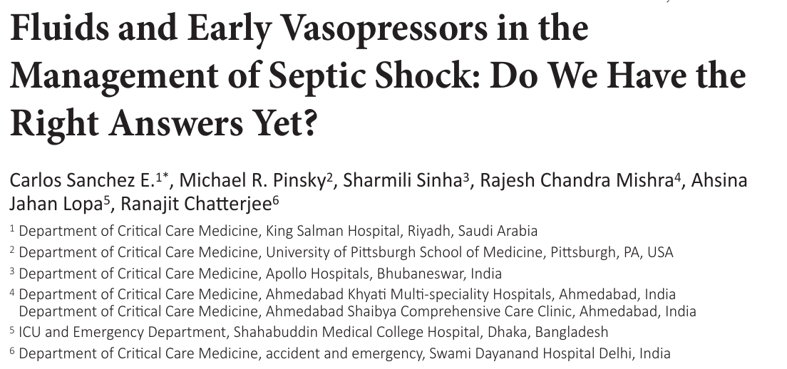 MHcsba's tweet photo. The Journal of Critical Care Medicine 2023: Fluidos y uso de vasopresores de manera precoz en sepsis, revisión y puesta al día

#MedEd #MedTwitter
DOI:10.2478/jccm-2023-0022
https://t.co/cL7saZNryb https://t.co/cxswfI0rvb