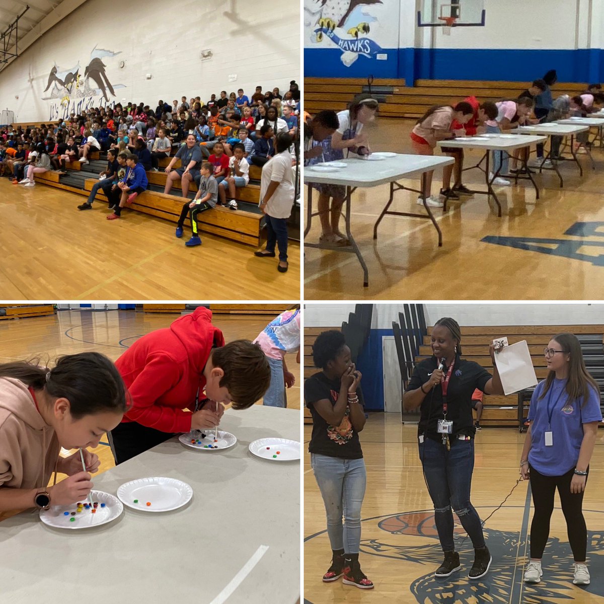 ADM_Principal's tweet photo. Hawk’s  first Renaissance Rally!
Recognized athletes, celebrated perfect attendance, homeroom competition with minute-to-win-it games. Fun in the Nest! #ADMHawksRise
#SSDShiningStars https://t.co/BxPFvgxZoR