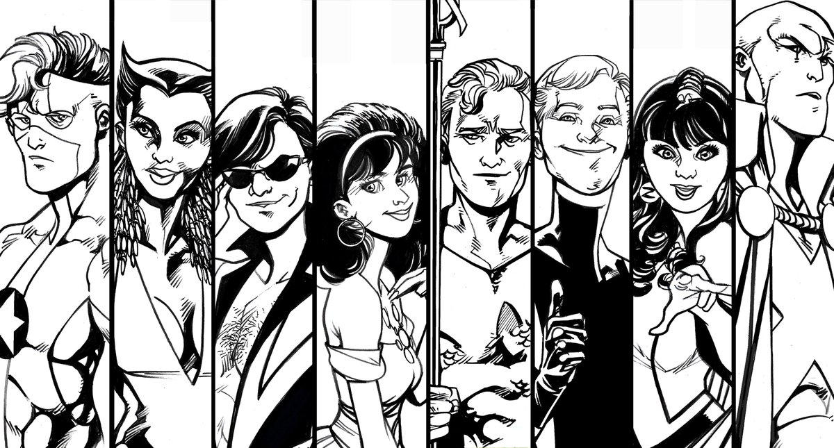 MarianoPNavarro's tweet photo. JUSTICE LEAGUE DETROIT
Steel - Vixen - Vibe - Gypsy - Aquaman - ElongatedMan - Zatanna - MartianManhunter
#JusticeLeagueOfAmerica #JusticeLeagueDetroit #dccomics #comicart #GerryConway #ChuckPatton https://t.co/dXzr9Qv5HM