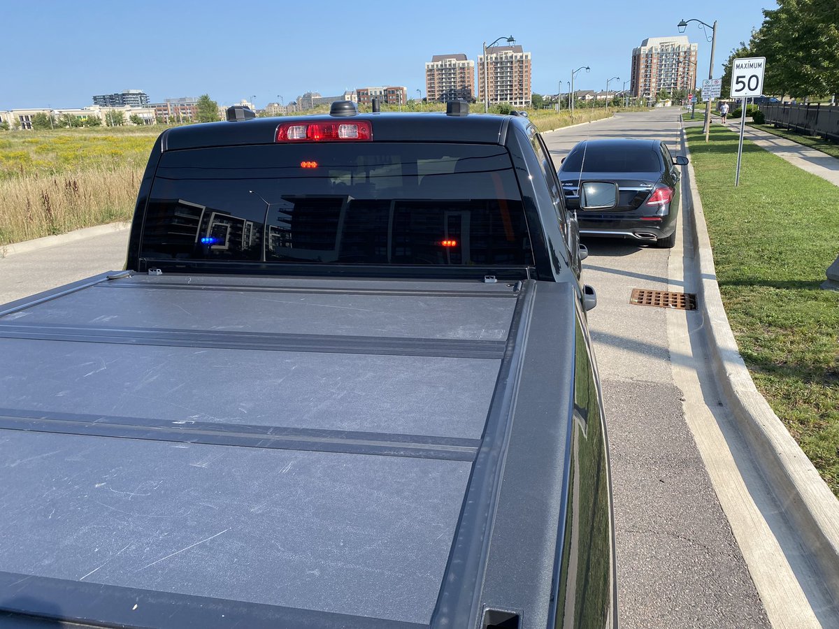 CstTaraso9345's tweet image. Not a #Safestart for this driver who decided to fly past a bunch of traffic (including me) at 107km/h in a 70 zone on Dundas Street.

Excessive window tint to boot.

Charged accordingly. $387 in fines + 4 points.  #ProjectSafestart #RoadSafety