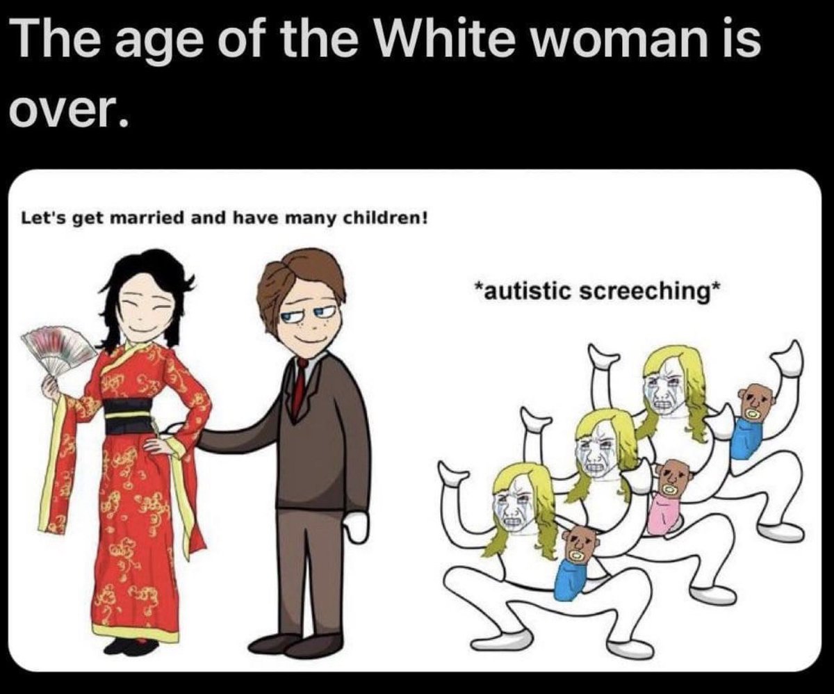 This is trash on so many fronts

Something that goes on unspoken, though:

Asian women in these relationships with white men will go on about how Asian culture makes them feel “non-feminine”but will never talk on how WM make them feel that way too

The west pigeonholes AW