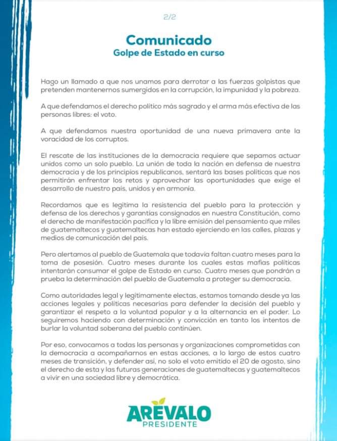 Mientras #Perú conmemora el 20 aniversario de la entrega del Informe de#CVR la Verdad y la Reconciliación, la situación en #Guatemala es preocupante.