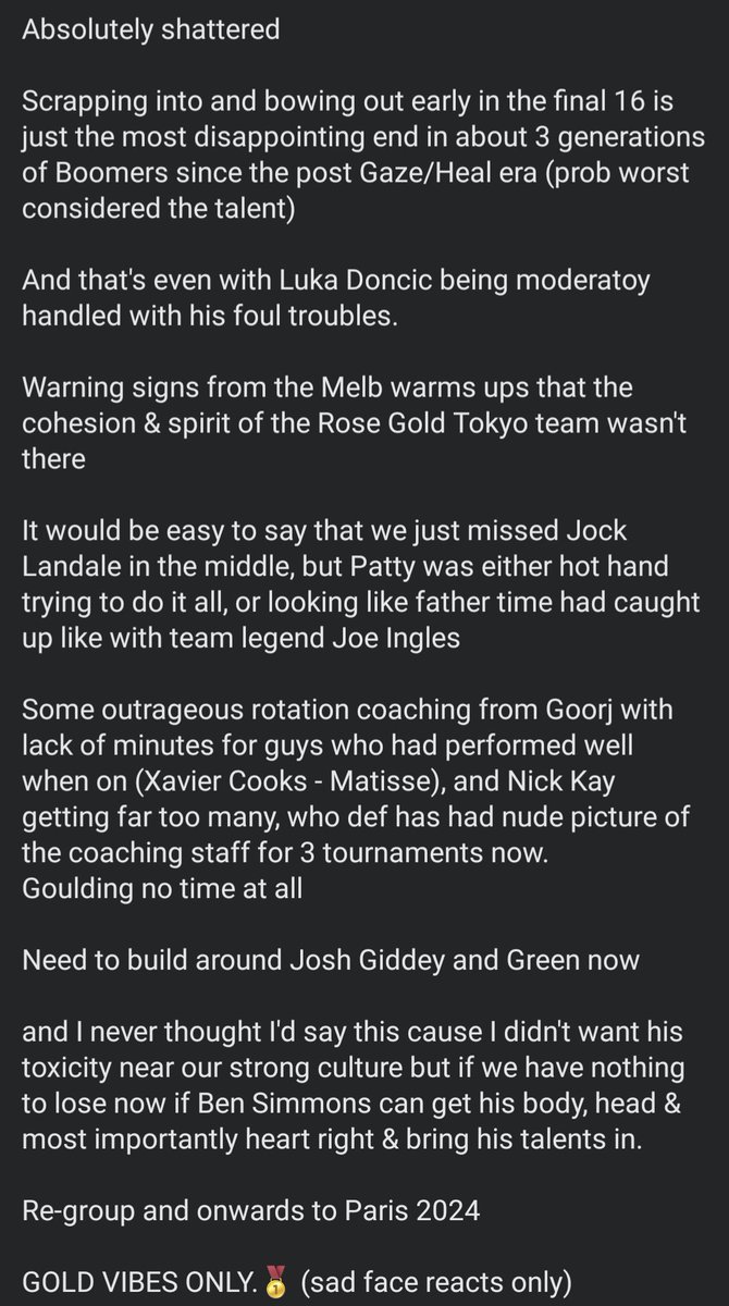 #FIBAWC
Sad Boi rant / What went wrong
#GoBoomers 💚💛