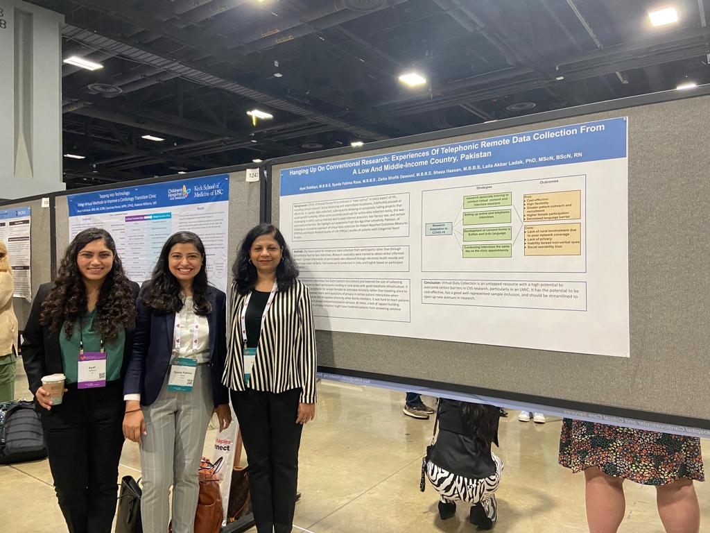 Honored to share our team's work and represent <a href="/AKUGlobal/">Aga Khan University</a> at <a href="/8thWCPCCS2023/">WCPCCS2023</a>. Forever grateful to my mentors <a href="/DrBabarHasan/">Babar Hasan</a> &amp; <a href="/laila_ladak/">Laila Ladak</a> for being a great source of motivation throughout this journey! Got some amazing insights into CHD care, health equity &amp; the way forward!