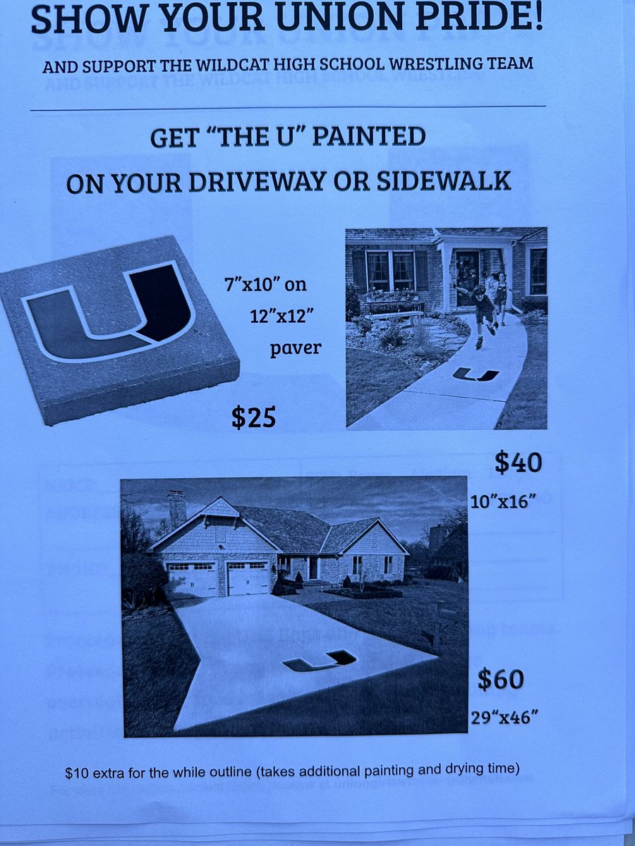 CoachHoskins59's tweet photo. Out at the football game selling paver blocks to raise money for UHS Wrestling!  Stop by and see us on the way to the concession stand!  @unionwildcats https://t.co/Fo7ftAGxBZ