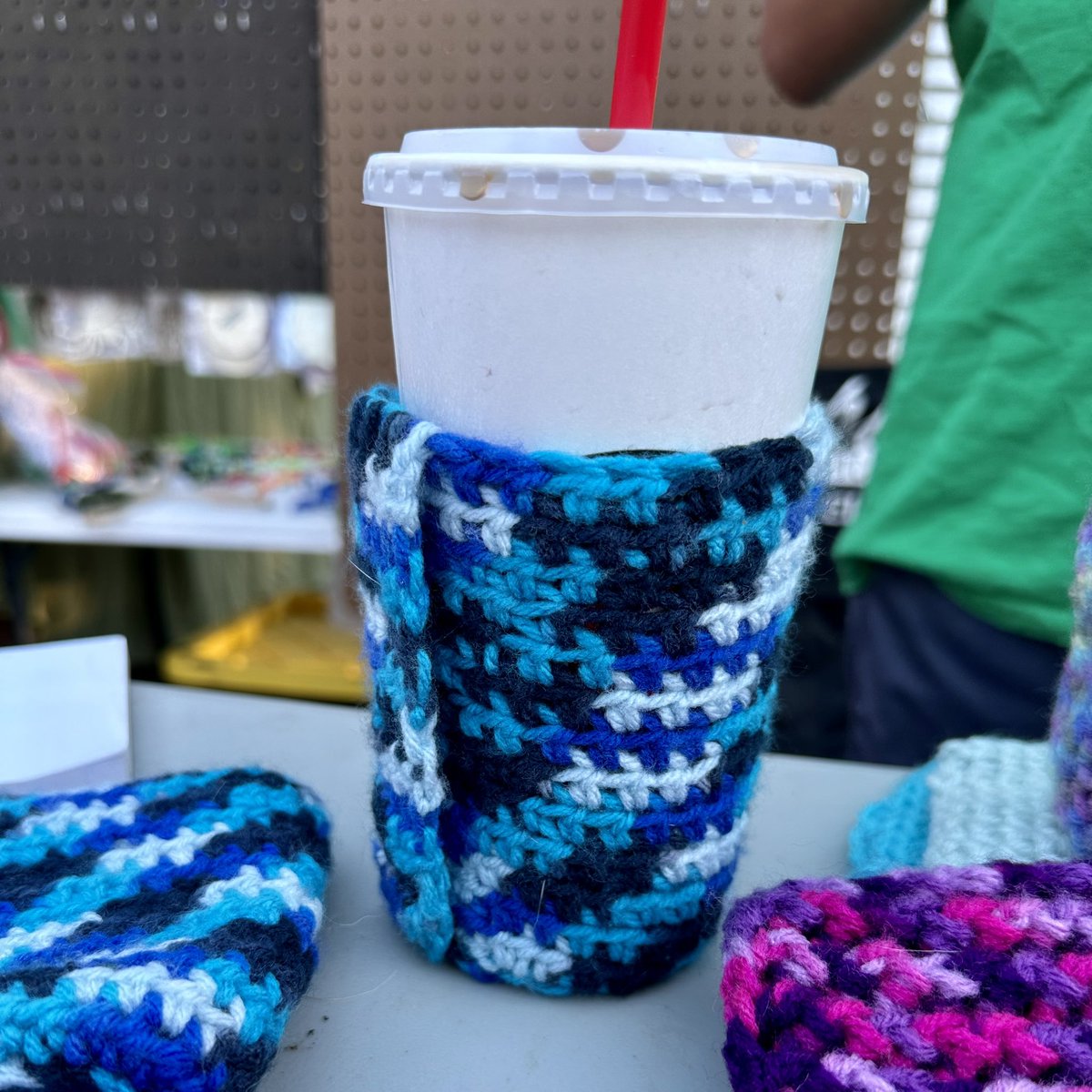Mrs_Weiss_FHS's tweet photo. I met this local 8th-grade student selling his hand-made original creations! He crochets because it is “fun,” and he sells them through his company Brochet. 

He wins the prize for being the most creative AND punny yarn creator I’ve met. 🏆 #wearefirebirds #crochet https://t.co/uI8rKhW9XS