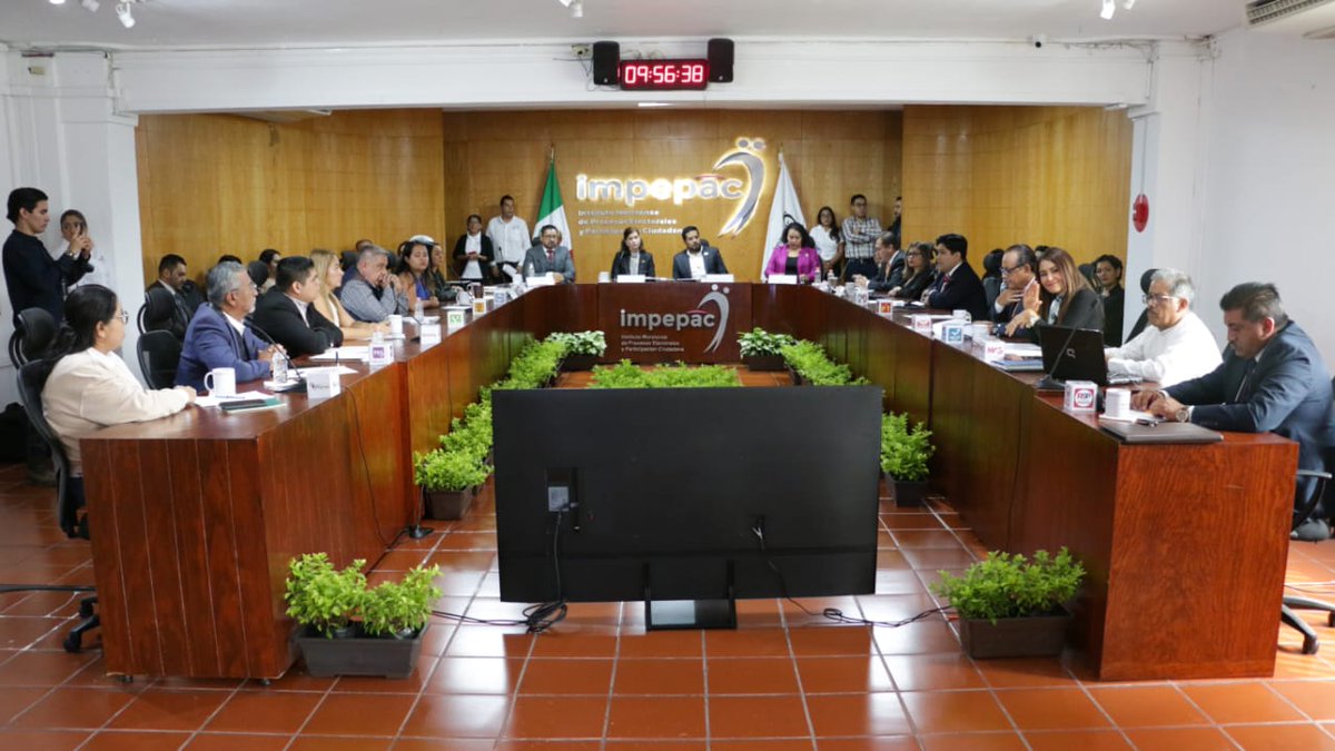 impepac's tweet photo. ℹ️ @casalez_mayte exhortó a los diferentes actores políticos “a conducirse en total apego al marco de legalidad y respeto", y se pronunció por un Proceso Electoral libre de cohesión del voto, libre de violencia, pero sobre todo que impere el estado de derecho. https://t.co/1ypGhQcDez