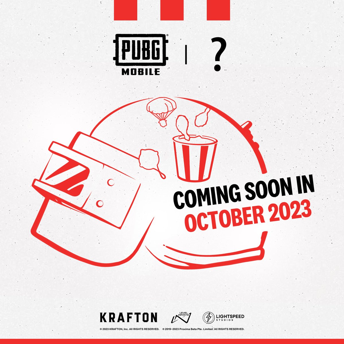 PUBGMOBILE's tweet image. How do you like your chicken dinners? 🍗

Fried with a Molotov? 🔥 Grilled until the opponent gives up their squad's position? 🫕

Share how you like your Chicken Dinners &amp;amp; be prepared for an exciting collab this October! 

#PUBGMOBILE #NEWCOLLAB