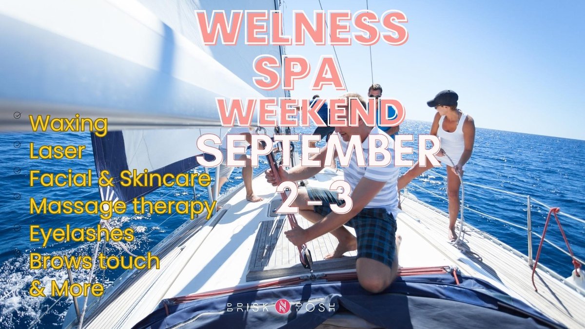 Labor Day Spa Wellness Weekend, September 02 - 03, 2023 @brisknposh
#waxing  #healingsunday #massagetherapy #laserhairremoval #cupping 
#lasertattooremoval #lasertattooremovalnyc
 #laserskinpigmentationremoval 
#carbonpeellaserfacial #laserskinrejuvenation
#skincare #skincarenyc