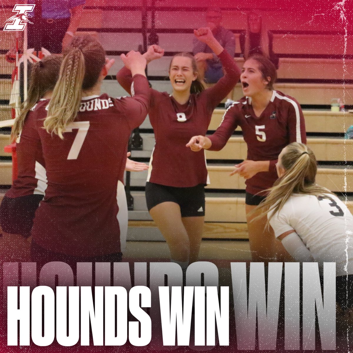 UIndyVball's tweet photo. Friday fun!! The Greyhounds knock off Adelphi in four sets!! https://t.co/TYXgGe9n8W