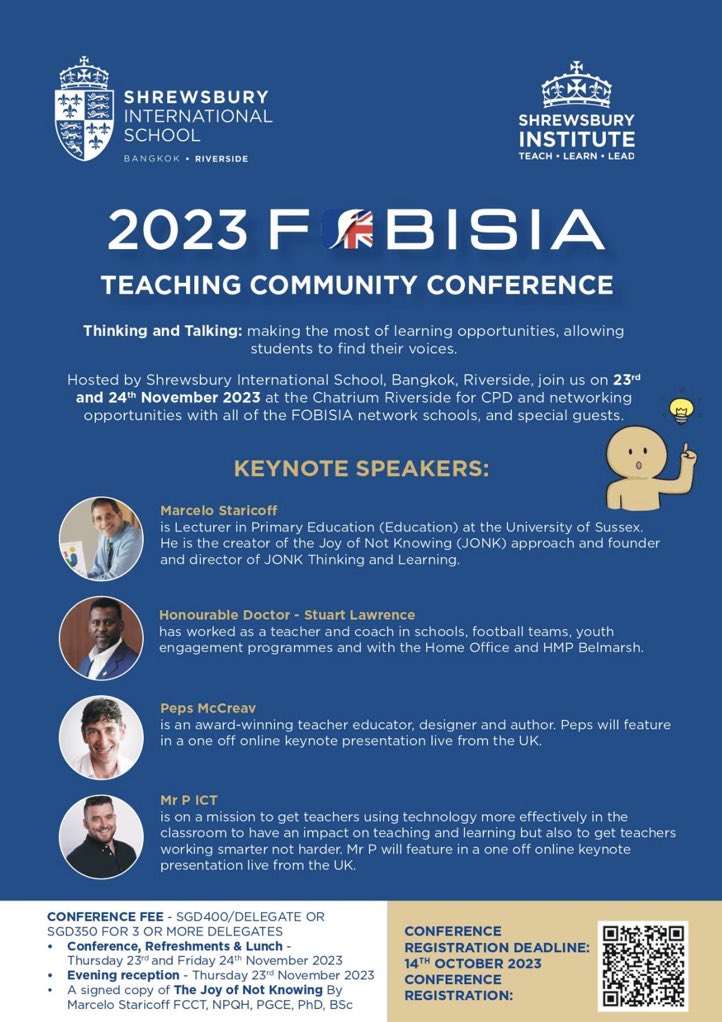 Some great keynotes and right in our neighbourhood. Thanks for hosting <a href="/SIAInstitute/">Shrewsbury Institute</a> <a href="/FOBISIA1/">FOBISIA</a>