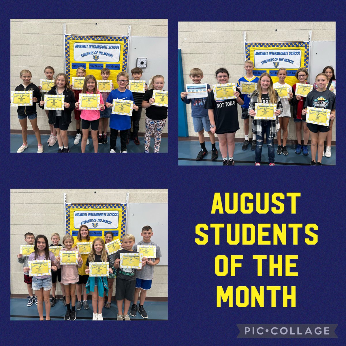 Congratulations to our August Students of the Month!  These students excelled at demonstrating strong teamwork.  #proud2bMIS #1GC