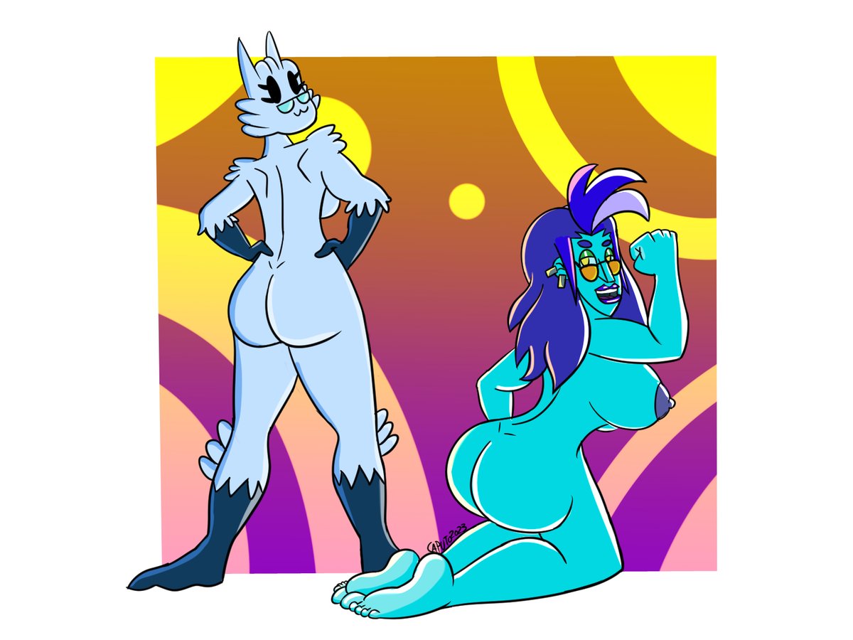MrCaputo90's tweet photo. Commission for @cdc1345711 with his oc Ari and Azzurrina. https://t.co/uij0I9n6Yo