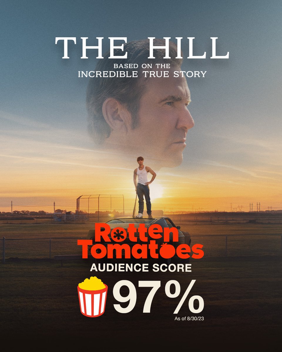 THE HILL is fresh with a Rotten Tomatoes audience score of 97% 🍅 Now Playing in theaters everywhere! Get tickets now: TheHillMov.com