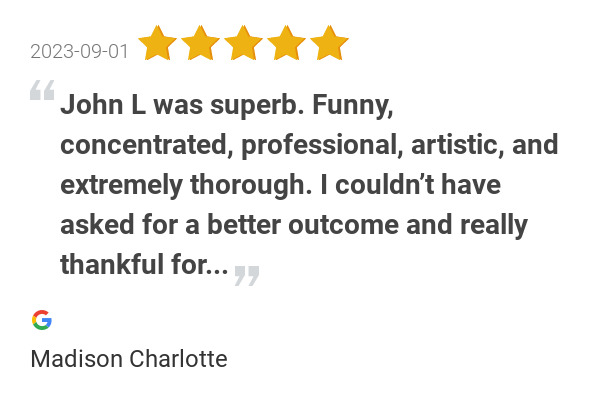 pensNneedles's tweet photo. New 5.0-star Review: "John L was superb. Funny, concentrated, professional, artistic, and extremely thorough. I... https://t.co/ONLToDrJqU