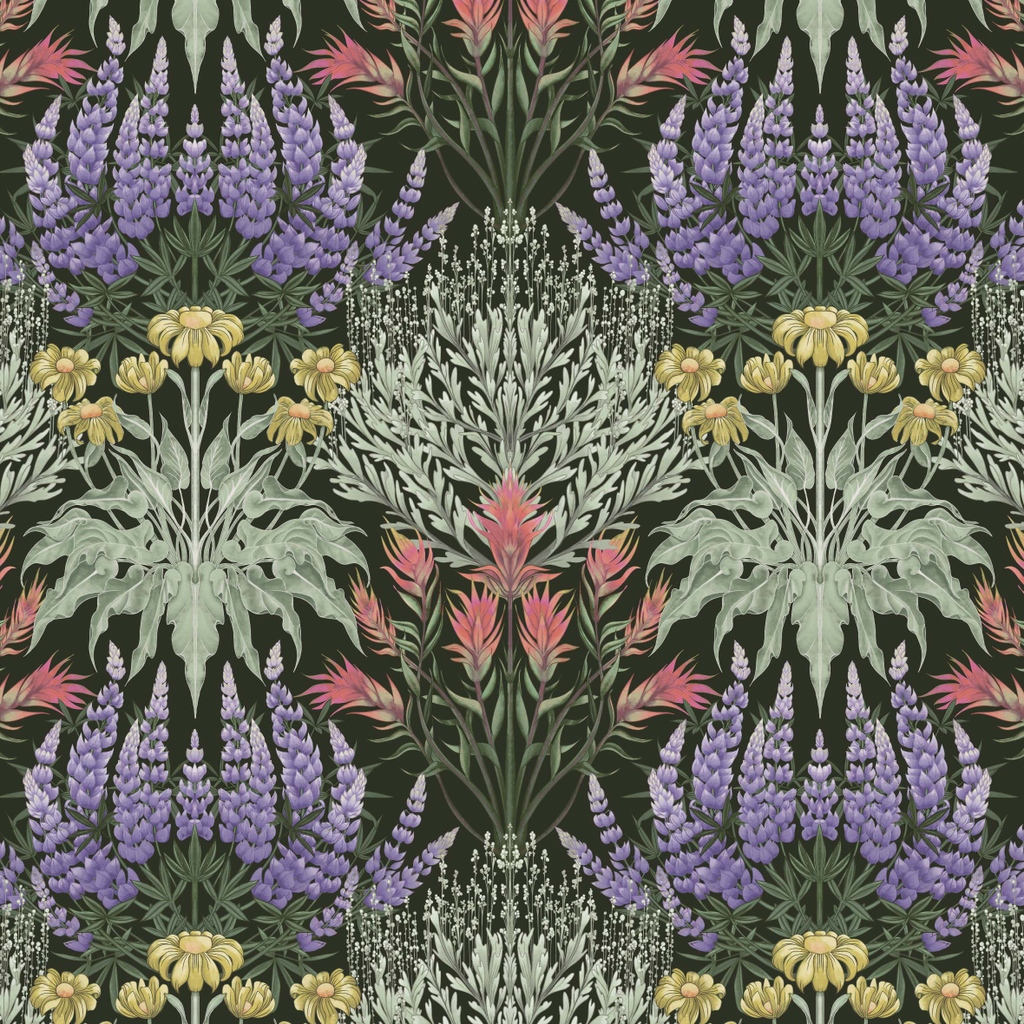 mairinkareli's tweet image. Its not monday but here is a fun #maximalist #patternonpattern " it's too much but I love it" interior! I adore the sage pattern on the couch! - less saturated mille fleur pattern as the wallpaper, the sage mandala as wall art. #mockupmonday #Maximalistdecor #dopaminedecor
