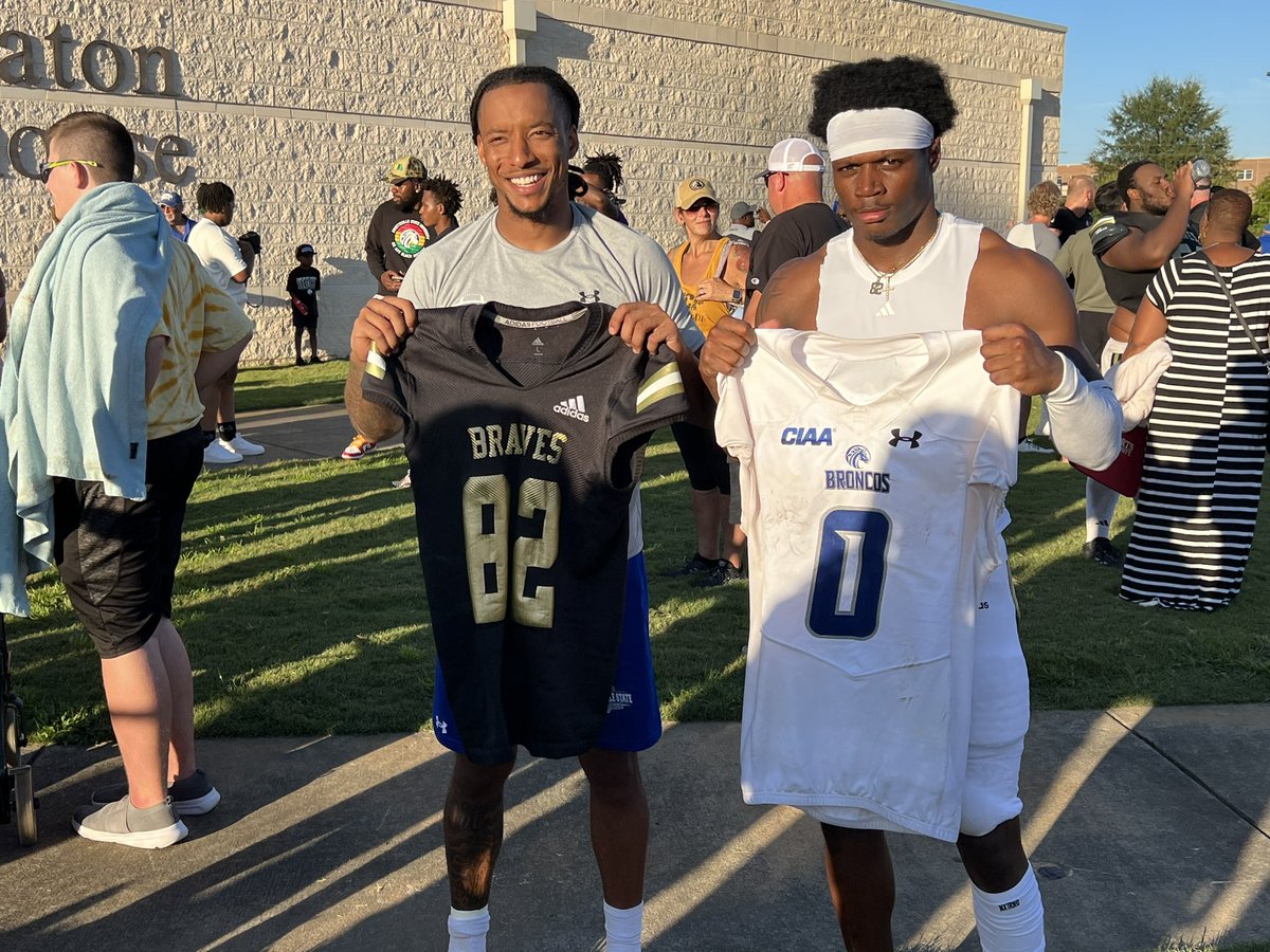 BrittFootball's tweet photo. Great seeing some of our former players compete at the next level‼️

#NextLevelBucs 😈 https://t.co/iXnWXlOiG9