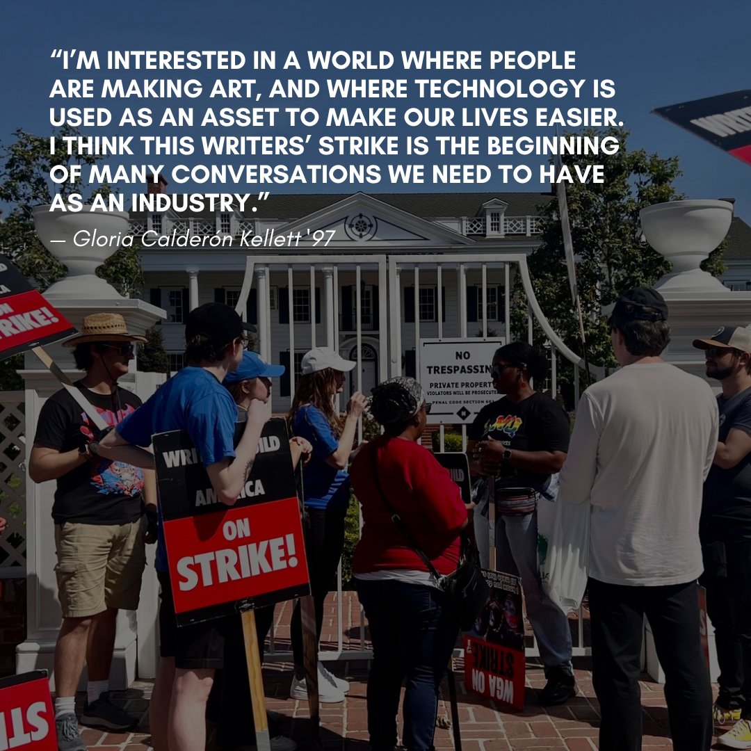 WGA Strike Watch: LMU students, faculty, staff, and alumni have continued to meet on the picket lines! SFTV alum Gloria Calderón Kellett ’97 shares her thoughts on what’s at stake in the ongoing strike. #actorsstrike #writersstrike #wgastrong #sagaftrastrong