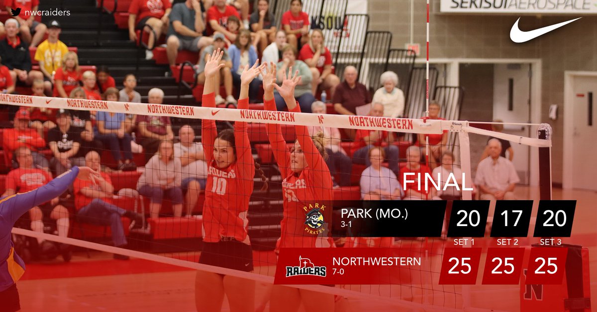VB | 𝘽𝙇𝙊𝘾𝙆 𝙋𝘼𝙍𝙏𝙔! 

Red Raiders down the Pirates with 18 team blocks!

#RaidersStandOut | <a href="/NWCVolleyball/">NWC Volleyball</a>