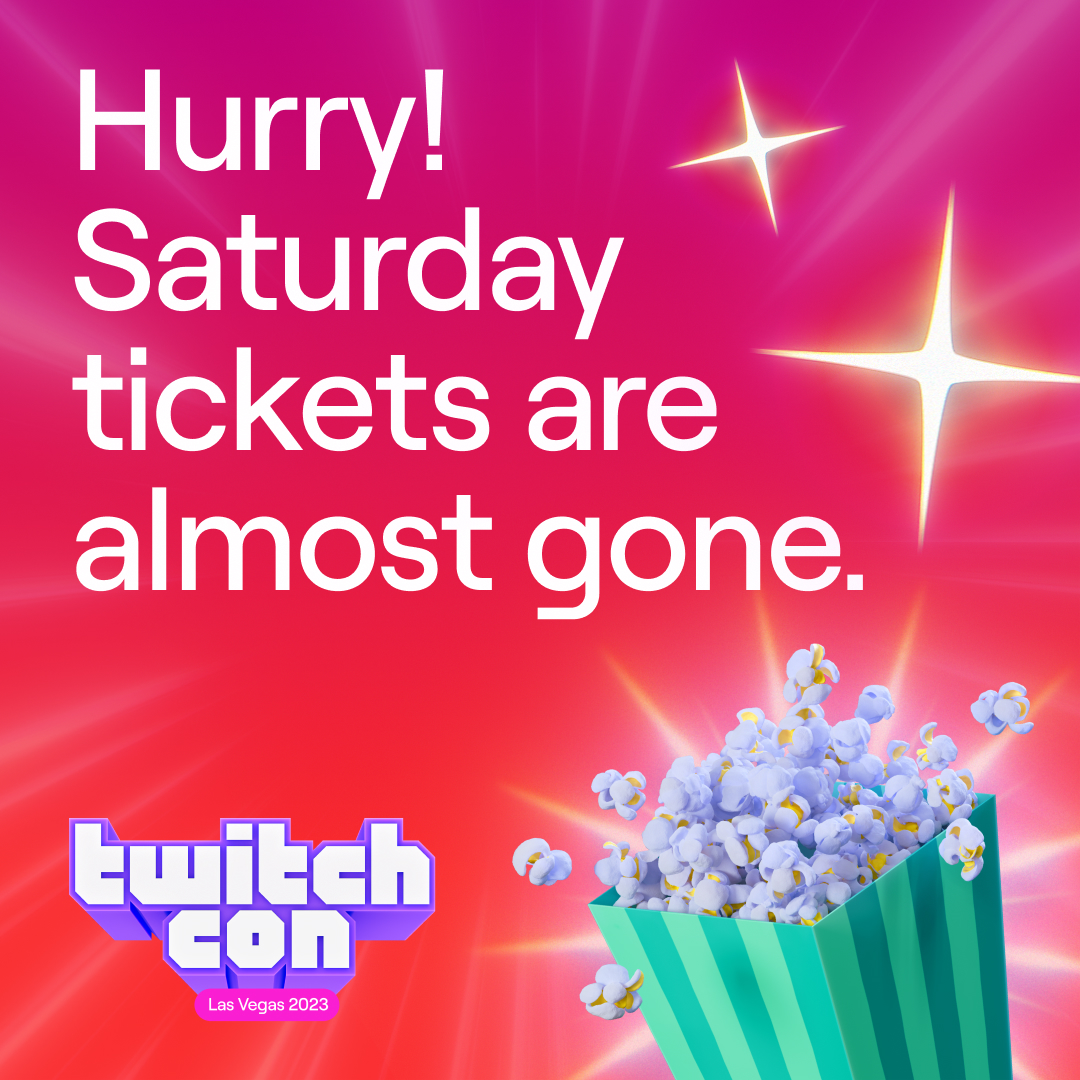 Run don’t walk over to twitchcon.com and secure your tickets while you still can. #TwitchConLasVegas
