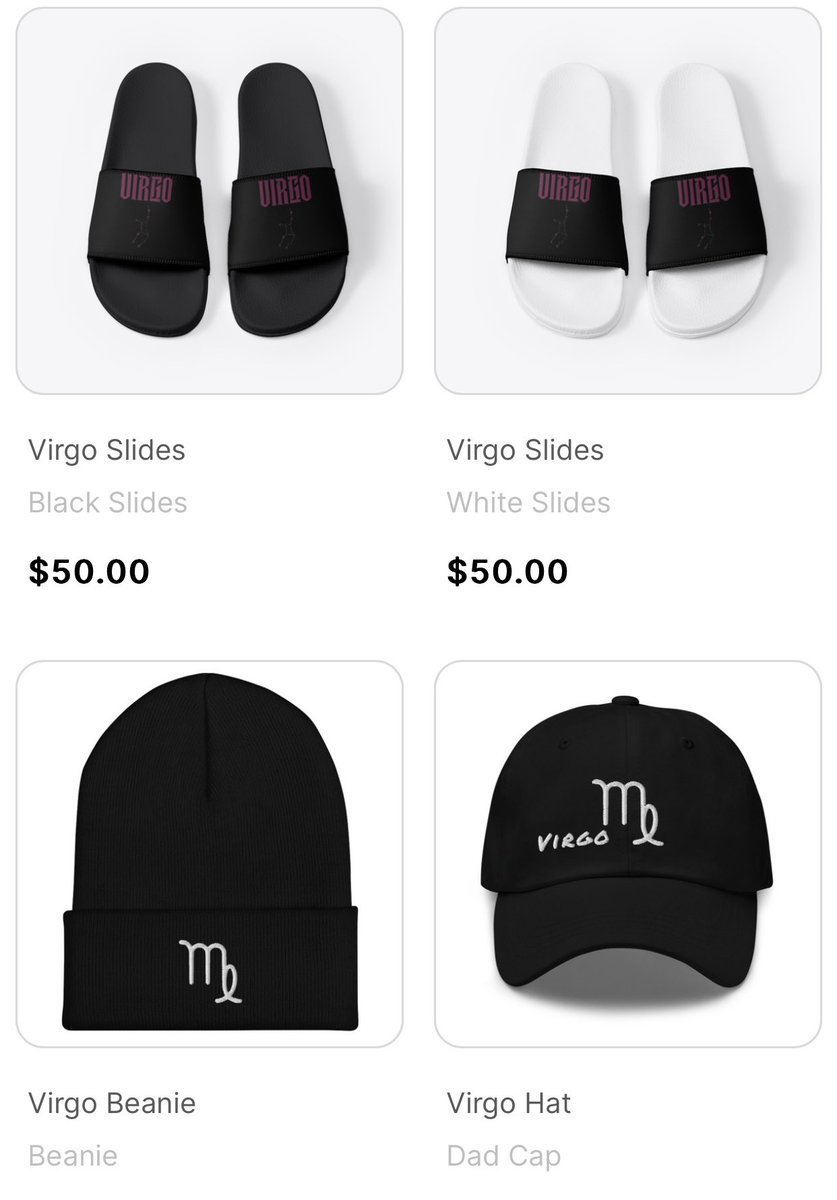 New Virgo ♍️ Merchandise Out Now Tap Link In Bio #virgo #virgoseason #virgomerch #zodiacsignsentmerch #slides #hat #beanie #merch #merchdesign #merchandising #clothing #clothingbrand