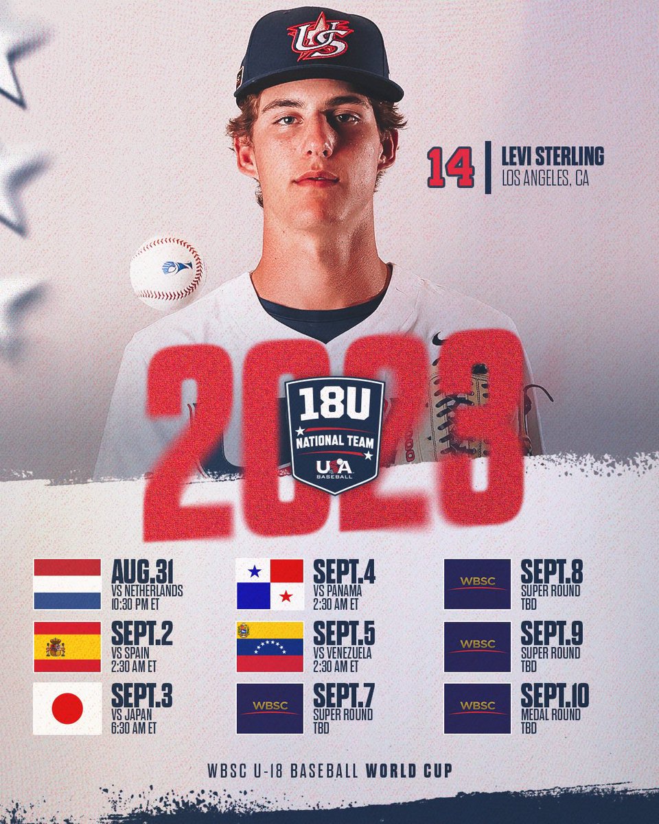 Schedule this week for the WBSC U-18 World Cup @USABaseball18U