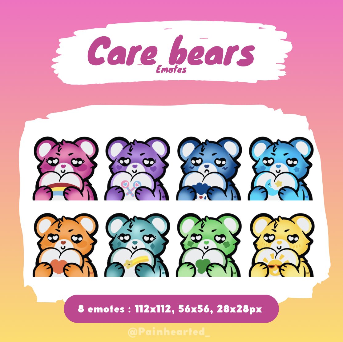 Painhearted_'s tweet photo. Hello twitter ♡︎ 
New cute emotes are available on my Ko-fi page. Thanks for support! 🧸
Link here : https://t.co/f0H8Kd2013 https://t.co/AwdjKpiOY8