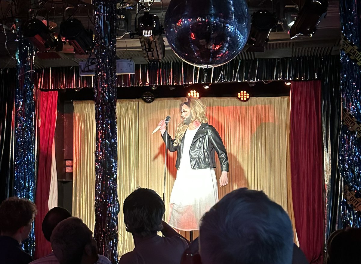 MarkLudmon's tweet photo. A great time at @PopHorrorUK’s horrific celebration of ABBA at the Slay All Your Love On Me cabaret at @theRVT tonight

Couldn’t escape if I wanted to, knowing my fate is to be with you. It must come to an end… My my, how can I resist you
#ABBA #Buffy #BtVS https://t.co/JaOPDK7ViQ