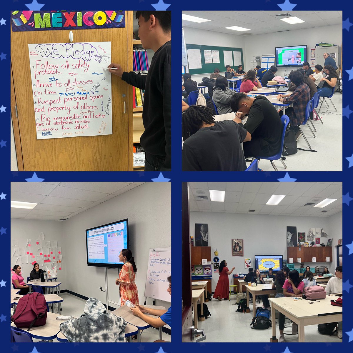mssotocounselor's tweet photo. August SEL lesson 💕
Today our Eagles reviewed the @SanElizarioISD Core  Values and the importance of SEL. @SanElizarioHS is ready to SOAR!  🦅
 #SEHStheBest #EagleSOAR #MentalHealthMatters @SEHS_PBIS https://t.co/N7rCzU9yrr