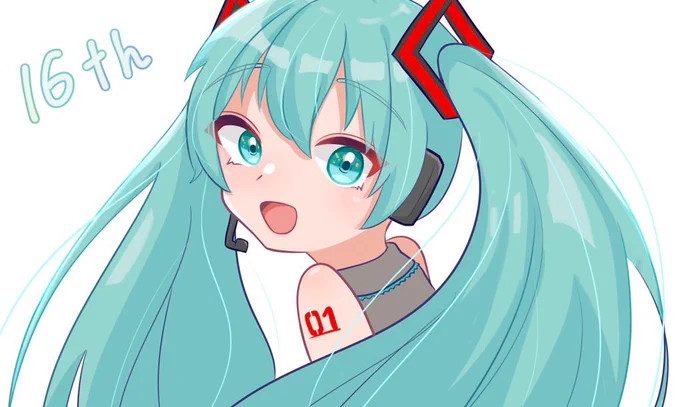 ミクちゃん16周年おめでとう#初音ミク生誕祭2023#初音ミク誕生祭2023 