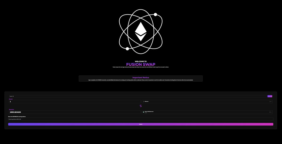 Don't Forget to check out our Privacy Swap which is live right now! 

$FUSION Swap

swap.fusionswap.net