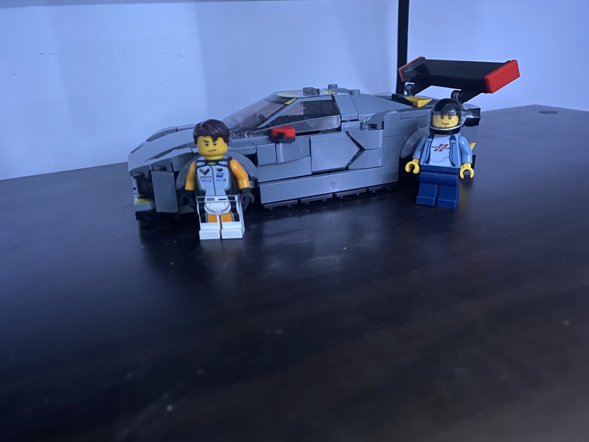 DodgeLegoman's tweet photo. I just build half of a Lego set here’s car 1 car 2 is a work in progress https://t.co/assLHQJn1Y