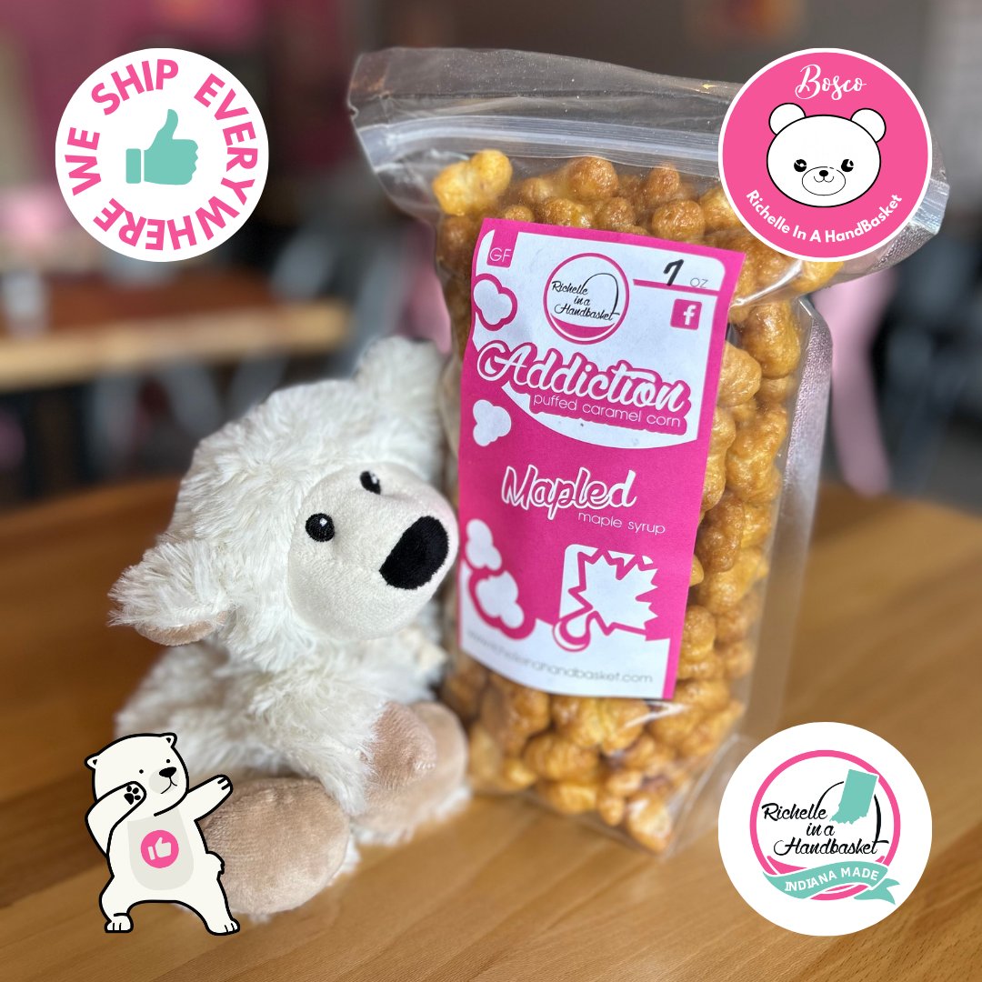 richelhndbaskt's tweet photo. Bosco is obsessed with our Mapled caramel corn. So much so that he's tucking it away for the colder months. Get some before he hoards it all! #RichelleInAHandBasket #IndianaMade #CaramelCorn #Maple #FallVibes #SoGood #Love #BoscoBear #BoscosBest https://t.co/DtjEcqEc5n