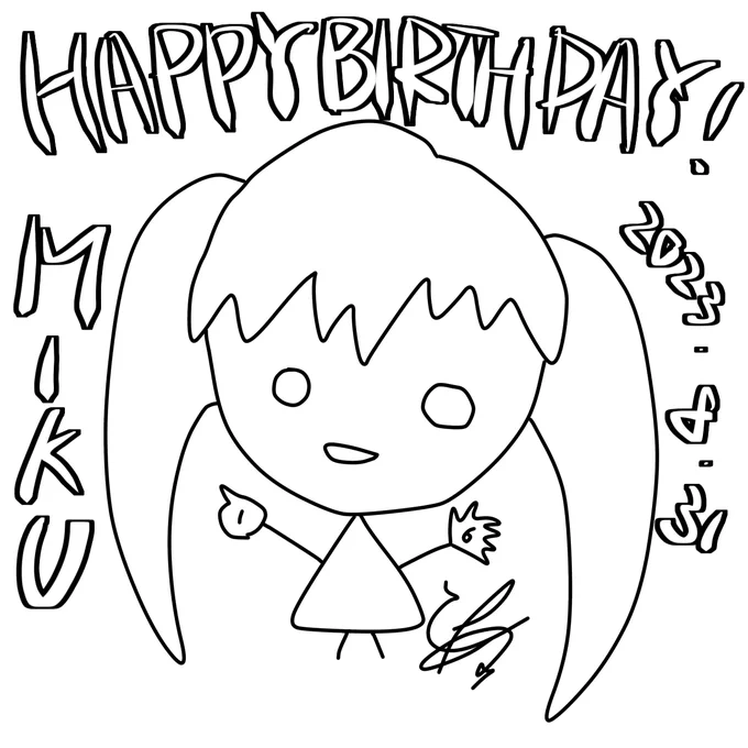 お誕生日おめでとうこれからもよろしく#初音ミク #miku16th 