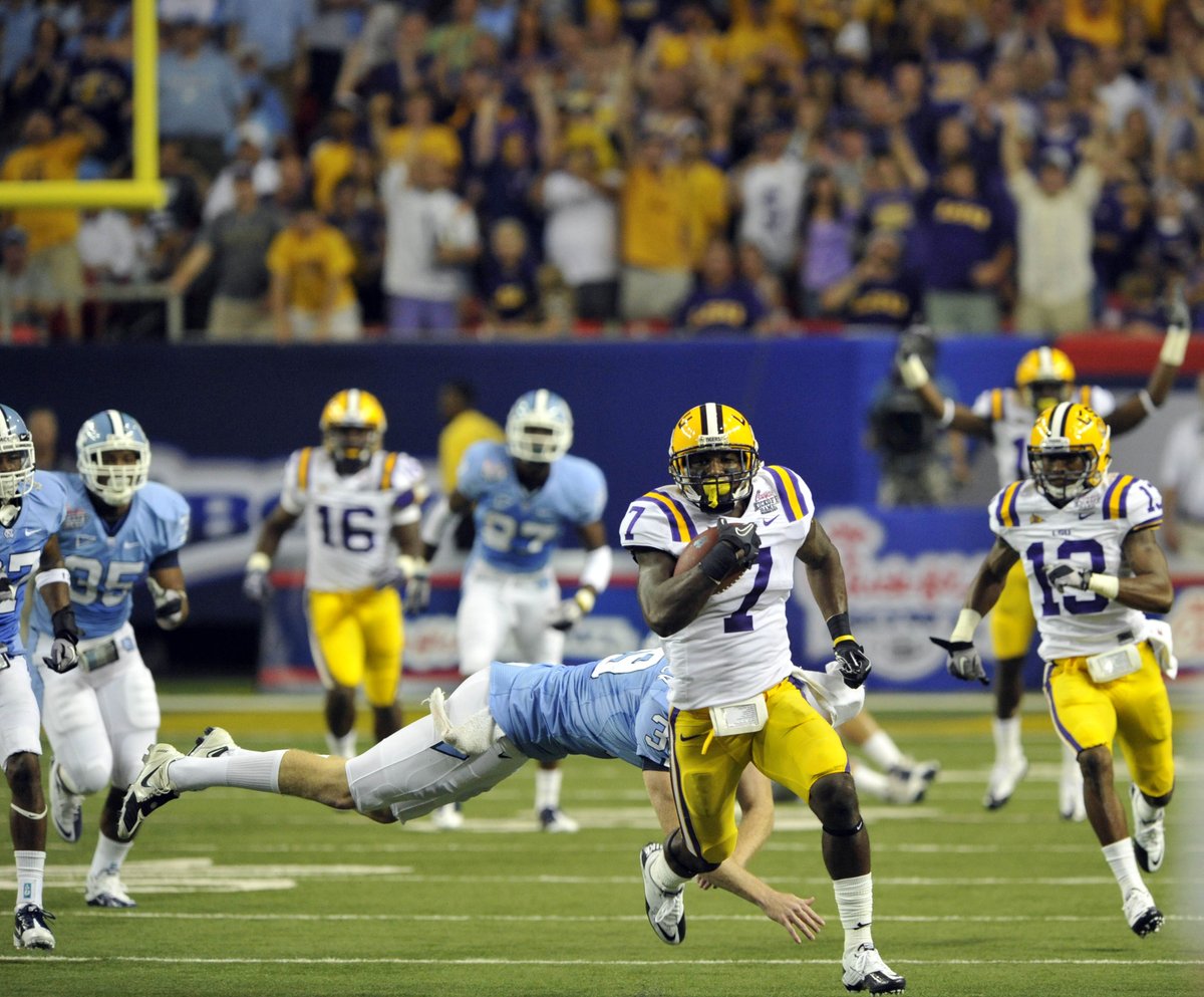 LSUfootball's tweet photo. Season Opener Wins Over the Years https://t.co/pPr3vEJj89